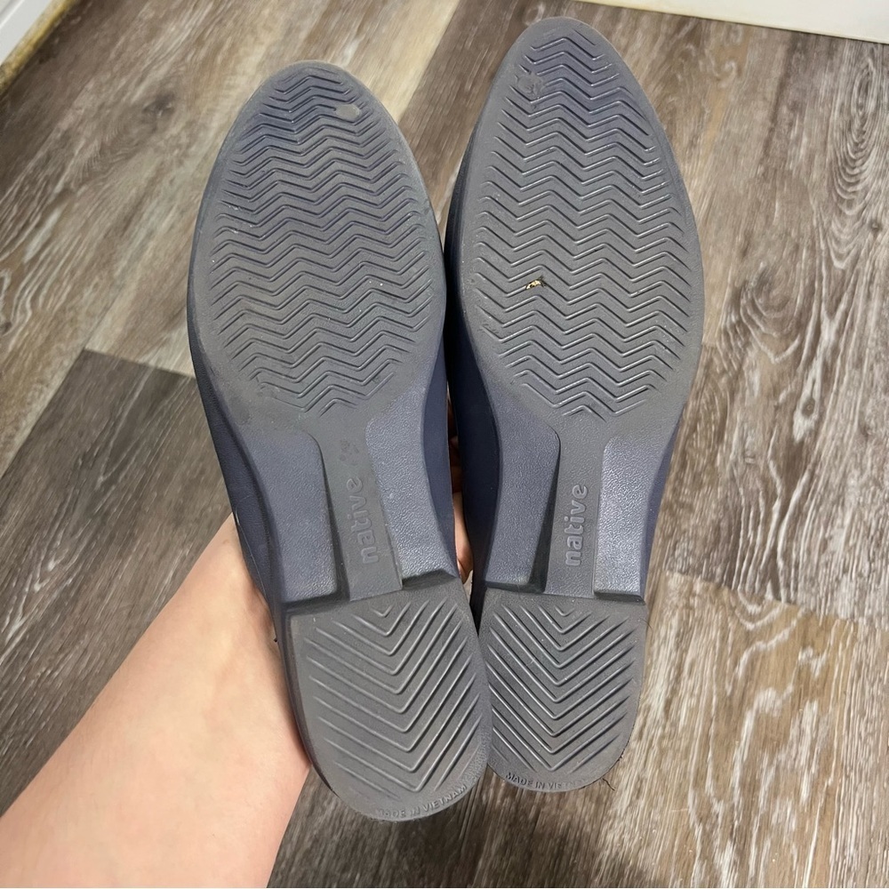 Native Shoes Ava Bloom (Onyx) Mules Size 6 Slip On Washable Easy Clean Flats - Picture 7 of 8